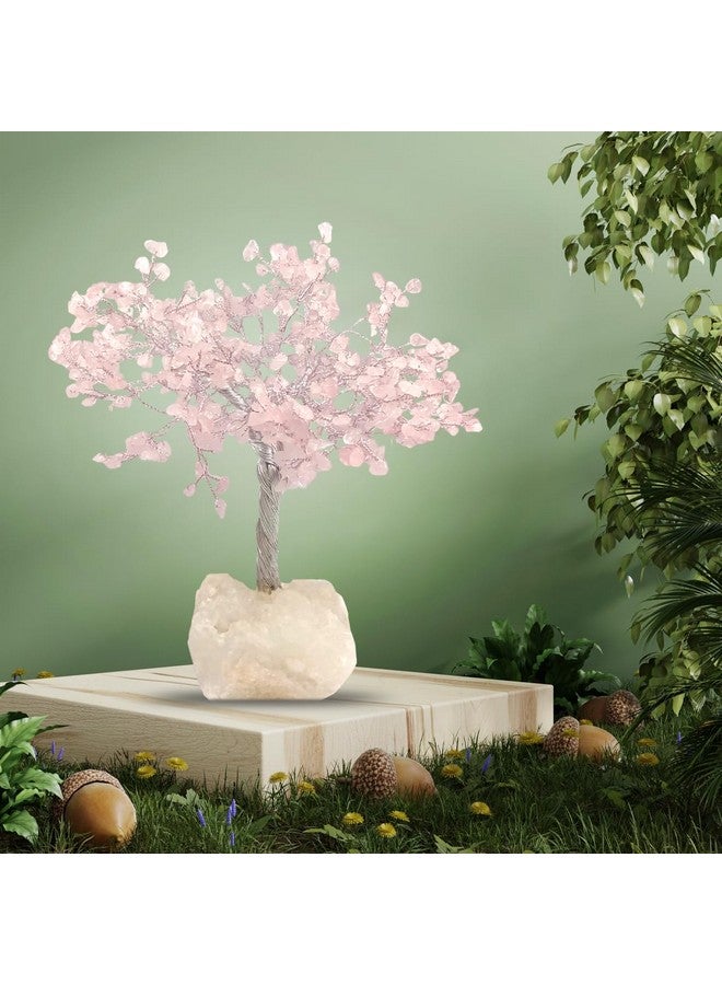 Chitshakti Chitshakti Rose Quartz Crystal Tree - 500 Beads | Crystal Tree for Healing Energy, Vastu & Feng Shui | Enhances Love, Self-Care & Inner Peace | Decor & Gifting Essential - Image 1