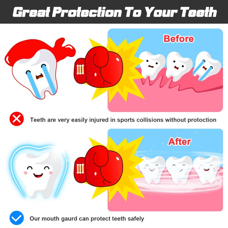 MENOLY Youth Mouth Guard - 5 Packs Football Mouth Guard, BPA Free Mouth Guard with Portable Case, Mouth Guard Sports for Boxing, Basketball, Lacrosse, MMA, Hockey, Wrestling, Soccer - Image 5