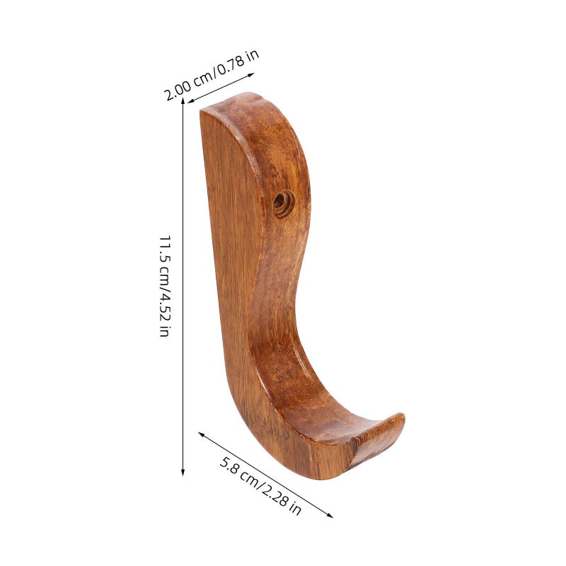 Wooden Wall Hooks No Drill Adhesive Bathroom Entryway Towel Robe Holder Organizer - Image 3