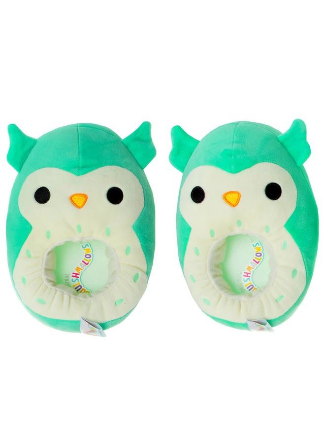 Squishmallows Winston the Owl Slippers - Plush Lightweight Warm Comfort Soft Aline Slipper House Shoes for kids girl boy - Owl Winston (sizes 4-5 Big Kid) - Image 1