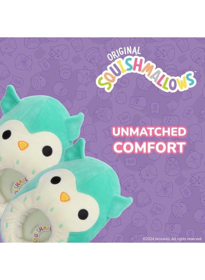 Squishmallows Winston the Owl Slippers - Plush Lightweight Warm Comfort Soft Aline Slipper House Shoes for kids girl boy - Owl Winston (sizes 4-5 Big Kid) - Image 3