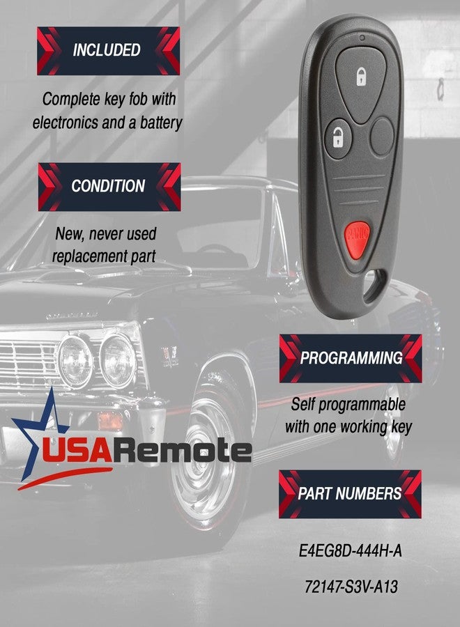 USARemote Car Key Fob Keyless Entry Remote fits 2004-2006 Acura TL / 2004-2008 Acura TSX (OUCG8D-387H-A, 72147-SEC-A02) - Image 3