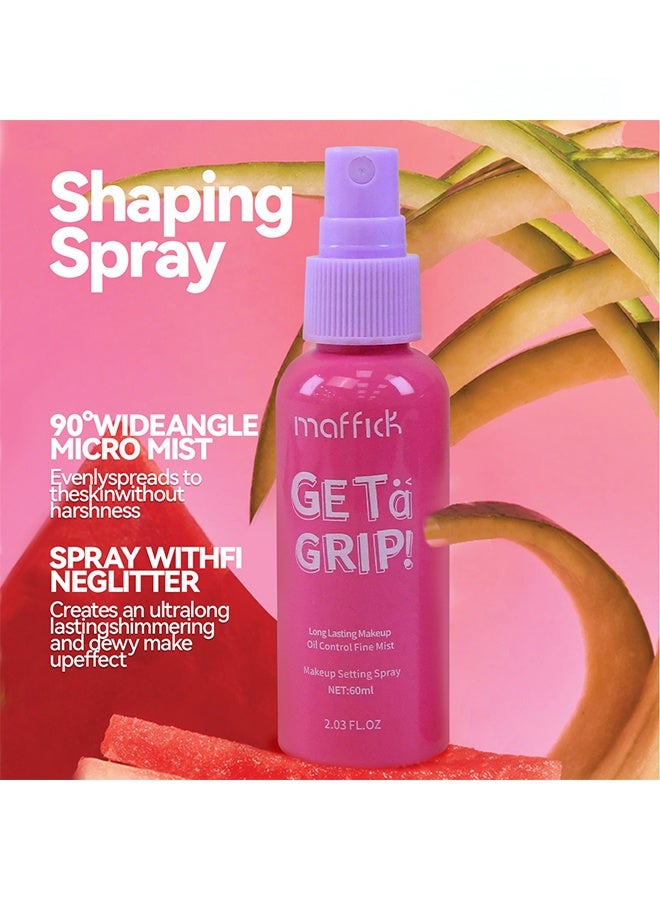maffick Get a Grip Long Lasting Makeup, Oil Control Fine Mist-Makeup Setting Spray, Watermelon-Flavored Setting Spray, Hydrating Facial Spray for Makeup Setting & Skin Revitalization, Soothes and Hydrates, All Skin Types - Image 3