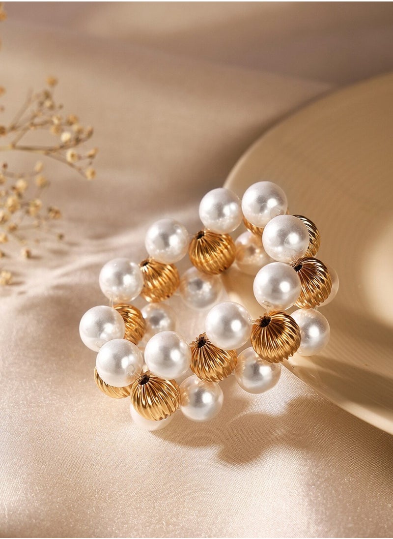 Priyaasi Pearls-Beaded Elasticated Bracelet  - Image 1