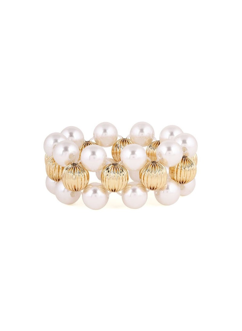 Priyaasi Pearls-Beaded Elasticated Bracelet  - Image 2