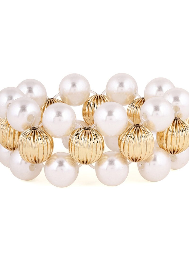 Priyaasi Pearls-Beaded Elasticated Bracelet  - Image 4