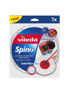 Vileda Spino Ultra Easy Wring and Clean Microfiber Spin Mop Refill White 24 x 2 x 26 cm VF531 