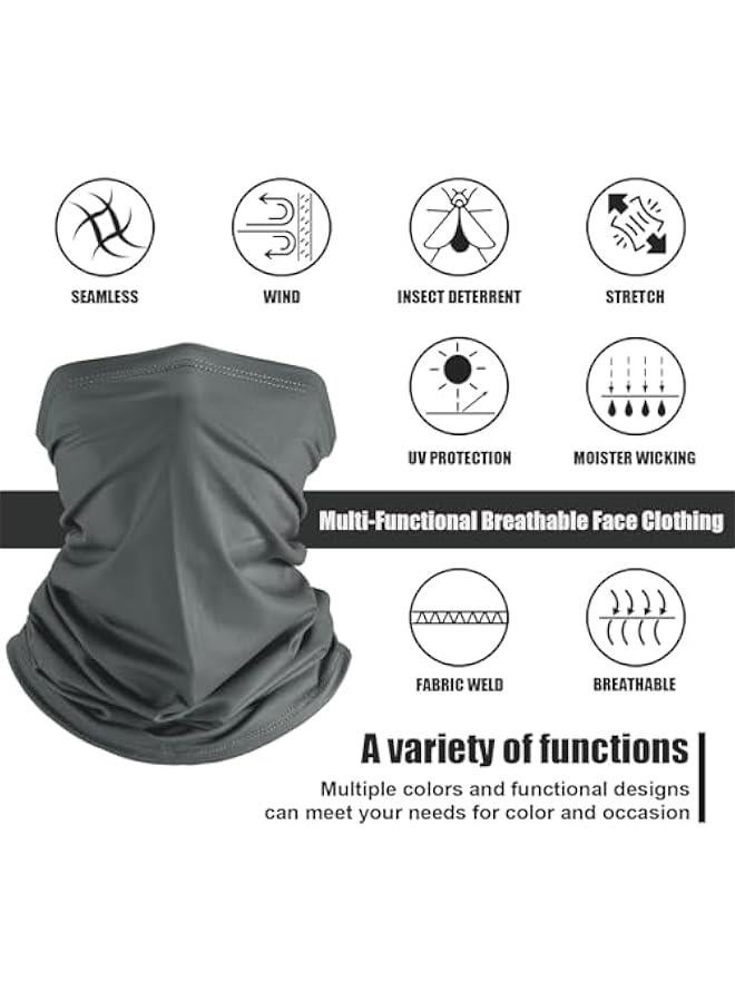 Generic 6 Pieces Summer UV Protection Cooling Neck Gaiter Face Clothing Neck Gaiter Mask Scarf Sunscreen Breathable Bandana - Image 2