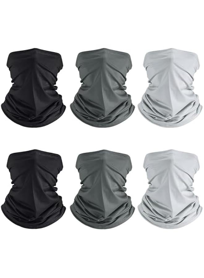 Generic 6 Pieces Summer UV Protection Cooling Neck Gaiter Face Clothing Neck Gaiter Mask Scarf Sunscreen Breathable Bandana - Image 1