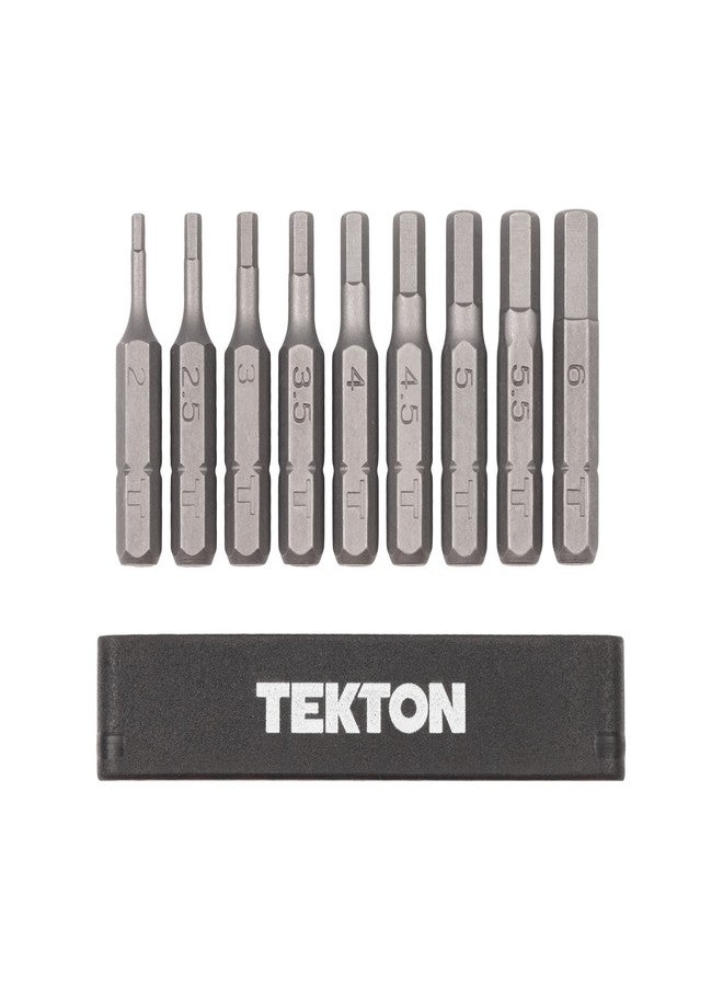 TEKTON 1/4 Inch Hex Bit Set with Rail, 9-Piece (2-6 mm) | DZX93002 - Image 2