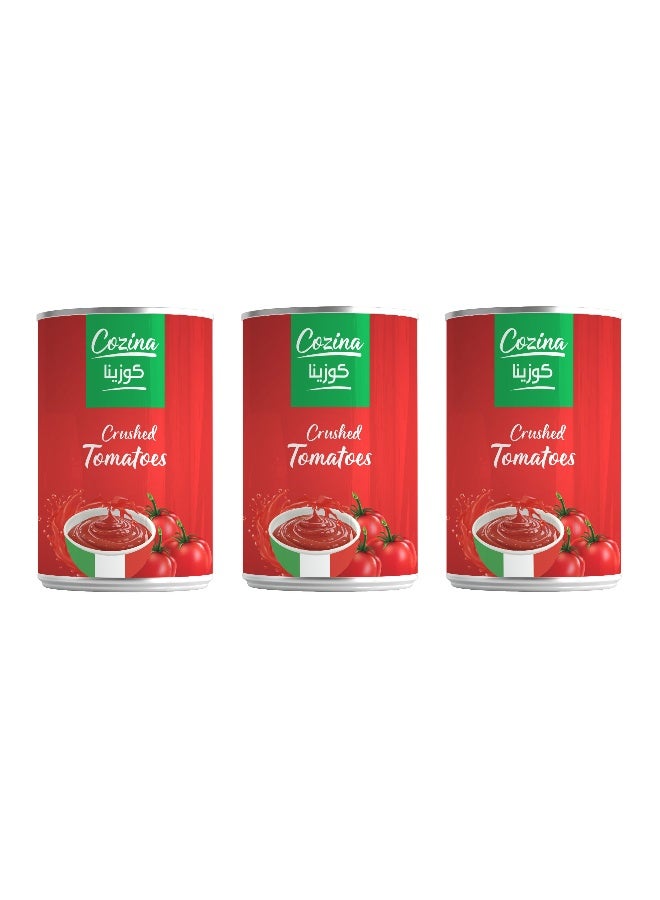 Cozina طماطم إيطالية مهروسة، 3 × 400 جرام، قاعدة طماطم إيطالية لصلصة المعكرونة والطهي - Image 1