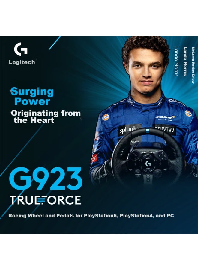 G923 High-resolution Force Feedback Technology Game Steering Wheel And Pedals, Racing Simulation Driving, Pc/ps4/ps5, Forza Horizon 4, Gran Turismo 7, Tureforce - Image 3