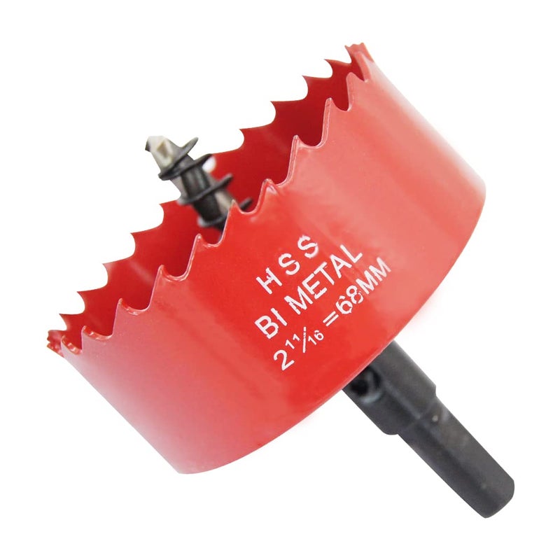 Laiwei 68mm Hole Saw, bi-Metal Hole Cutter. for Drilling Wood,Aluminium Profiles,PVC, plasterboard,etc.Round Knife - Image 1