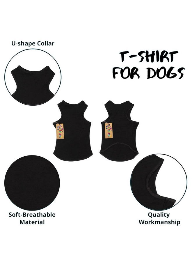 Western Era Soft Cotton Dog T-Shirt, Comfortable Dog Clothing, Sleeveless Vest Puppy Outfit, Apparel (Black) (Xxsmall) (10 Inches) - Image 2