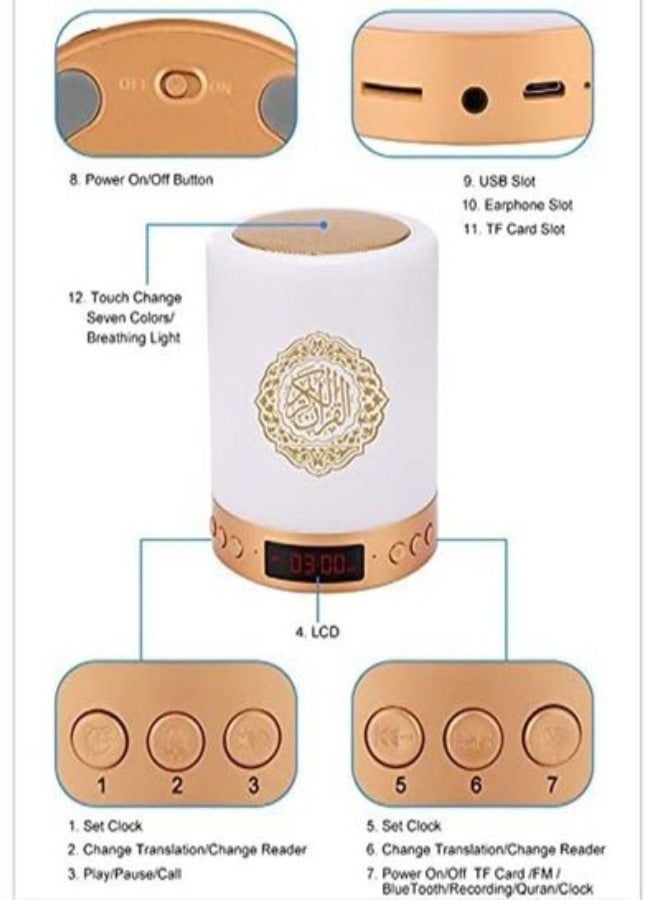 Remote Control Portable Quran Lamp Speaker MP3 Player  - Image 2