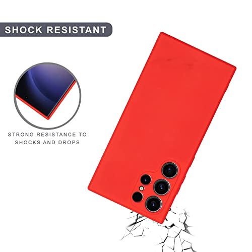SPRIG Cases Compatible with Samsung Galaxy S23 Ultra 5G Phone TPU Basic Premium Back Cover Drop Tested Shock Proof Case for Boys and Girls with Camera Protection (Red) - Image 5