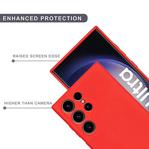 SPRIG Cases Compatible with Samsung Galaxy S23 Ultra 5G Phone TPU Basic Premium Back Cover Drop Tested Shock Proof Case for Boys and Girls with Camera Protection (Red) - Image 4