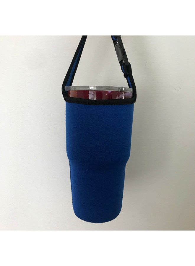 Solid Color Ice Cup 30Oz Car Cup Cover Diving Material Buckle Insulation Handbag Wholesale Support Creative Logo-Color:Royal Blue-Capacity:Ice Bully Cup Special (30oz))  - Image 1