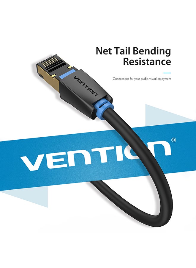 CAT8 Fast Transmission Patch Cable with SFTP Shielding and LSZH Jacket in Black - Image 2