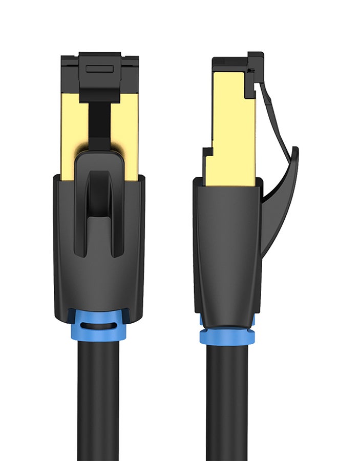 CAT8 Fast Transmission Patch Cable with SFTP Shielding and LSZH Jacket in Black - Image 4
