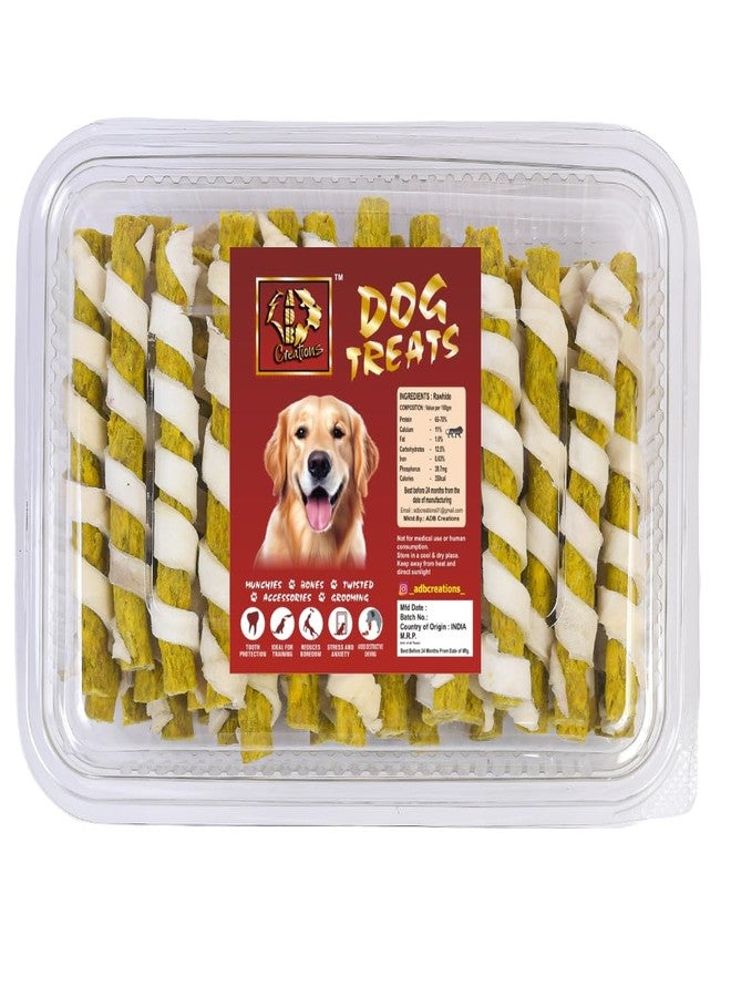 ADB Creations Chicken Flavor Dog Chew Stick, Rawhide Munchy Protein & Dental Sticks for Dogs | Snacks for All Breed Dogs of All Life Stages - 4Kg (Pack of 1) - Image 1