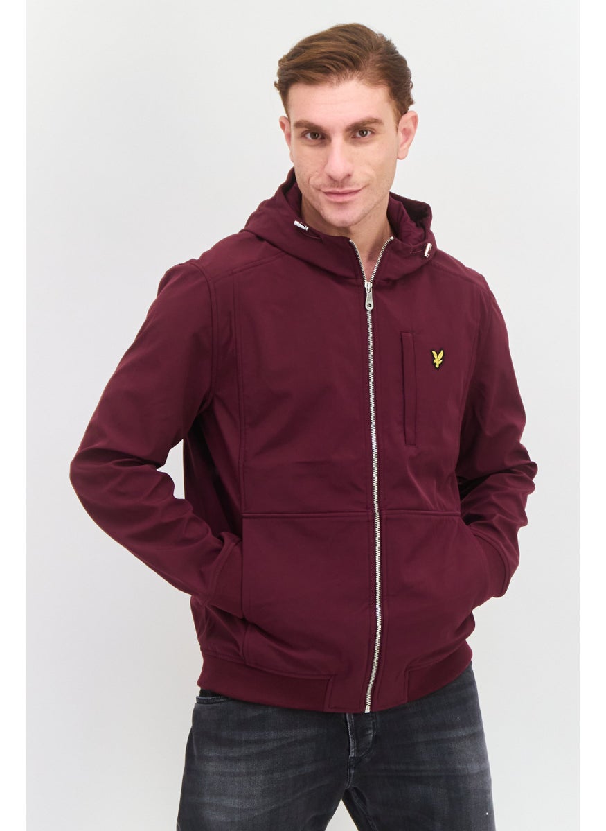 Men Embroidered Logo Soft Shell Jacket, Maroon - pzsku/ZF41A39FEB150AF1EEFBBZ/45/_/1737641870/e39bc955-7339-422b-abad-17087a0d4569