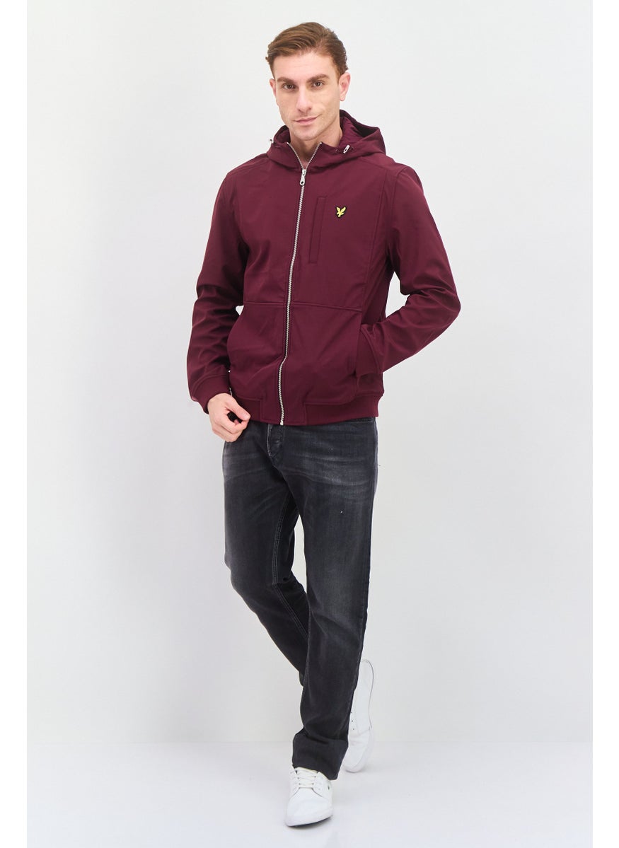 Men Embroidered Logo Soft Shell Jacket, Maroon - pzsku/ZF41A39FEB150AF1EEFBBZ/45/_/1737641914/97097d05-b050-4e9b-b9c6-d8a2ab6a9c2f