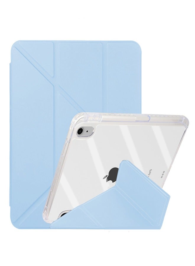 general iPad 2022 10th 10.9-inch， Triple Fold Y-shaped Design, Multi Angle, Leather Tablet Cover With Pen Slot, Automatic Wake-up/sleep, Blue - Image 1