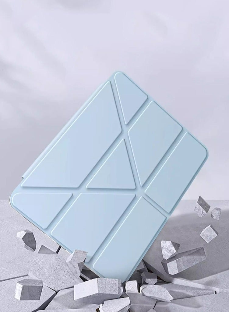 general iPad 2022 10th 10.9-inch， Triple Fold Y-shaped Design, Multi Angle, Leather Tablet Cover With Pen Slot, Automatic Wake-up/sleep, Blue - Image 3