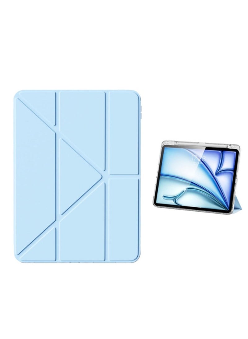 general iPad 2022 10th 10.9-inch， Triple Fold Y-shaped Design, Multi Angle, Leather Tablet Cover With Pen Slot, Automatic Wake-up/sleep, Blue - Image 5