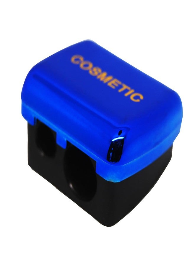 EMILYSTORES 2-in-1 Makeup Cosmetics Pencil Sharpener 2 PCS, Blue Color - Image 1
