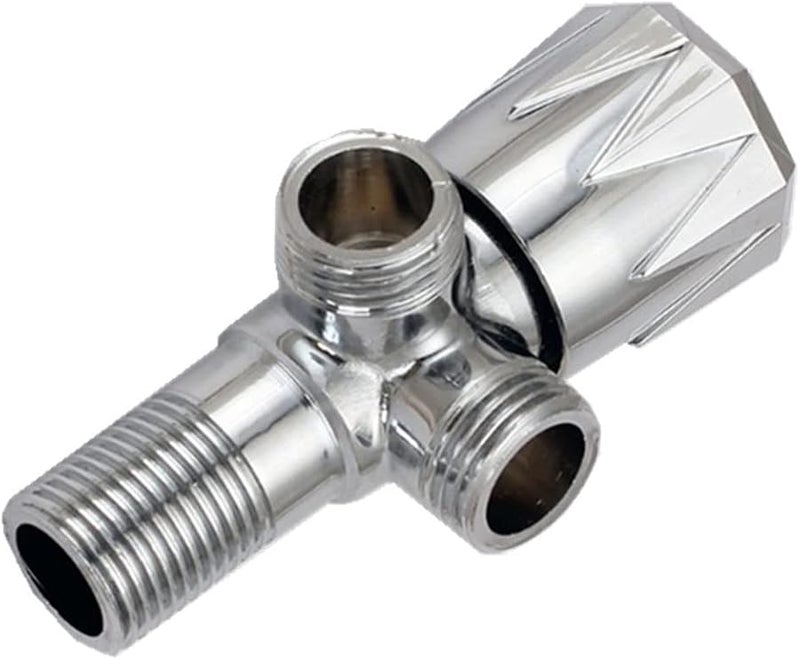 Chrome Plated Brass Water Control Diverter Valve For Toilet Kitchen Size 1 - Image 2