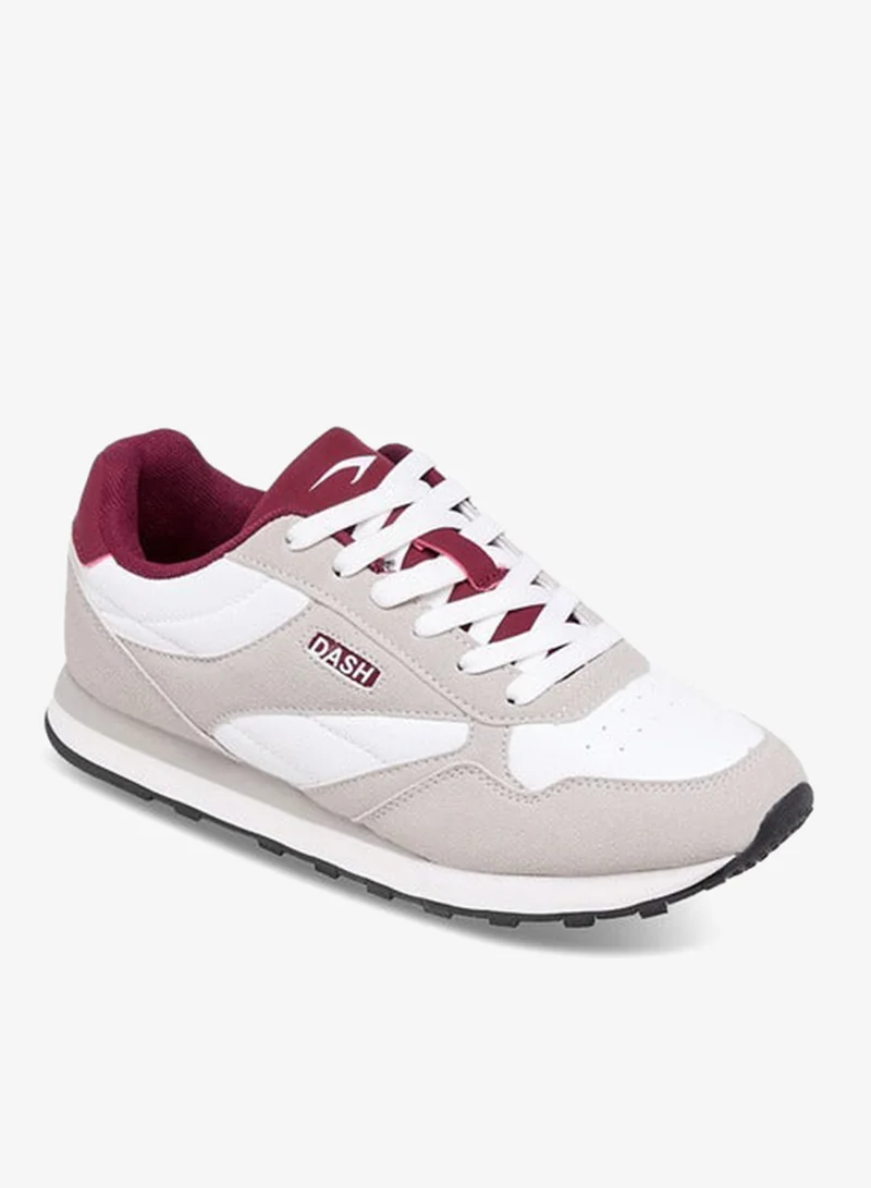 Dash Women Panelled Sneakers with Lace-Up Closure