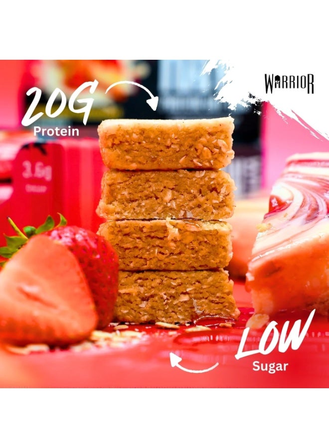 Warrior Raw High Protein Bar strawberry cheesecake 12 x 75g - Image 4