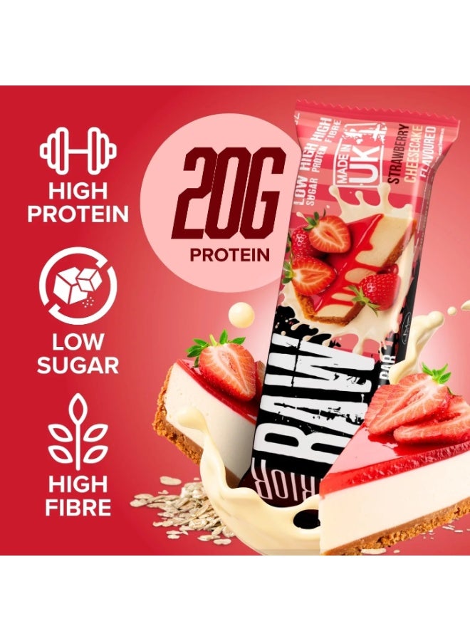 Warrior Raw High Protein Bar strawberry cheesecake 12 x 75g - Image 3