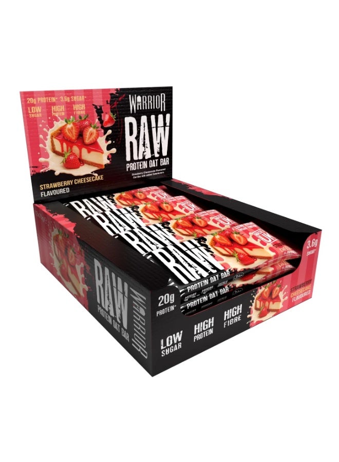 Warrior Raw High Protein Bar strawberry cheesecake 12 x 75g - Image 1