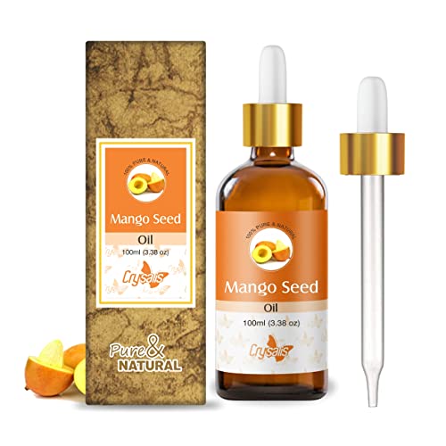 Crysalis Mango Seed (Mangifera Indica) | Pure & Natural Undiluted Carrier Oil Organic Standard/Cold Pressed Seed Oil For Glowing Skin, Healthy Hair, Nourished Face - 100Ml With Dropper - Image 1