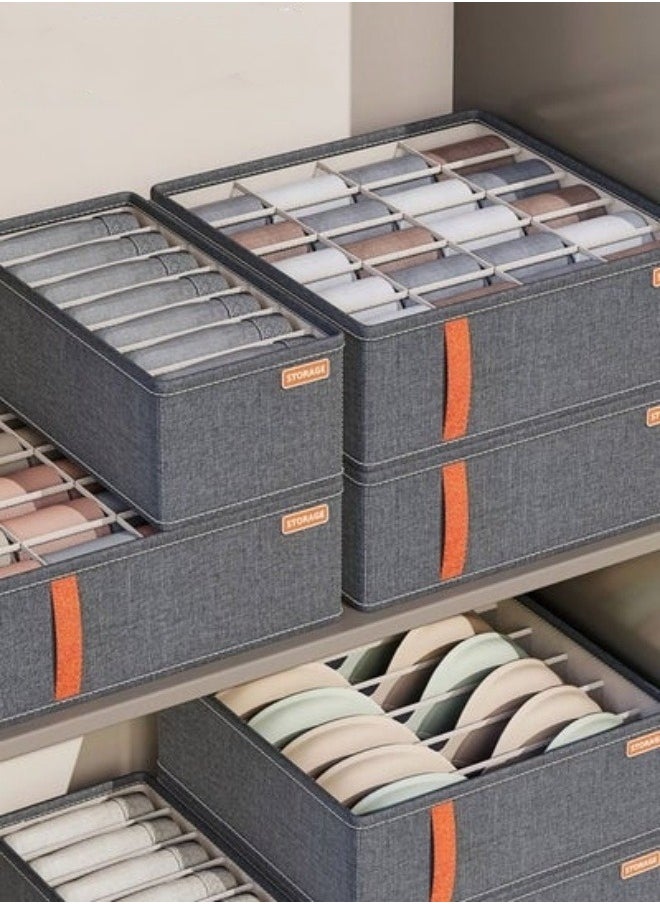 MIXDE Underwear Storage Box,Set Of 3 Foldable Divider Organizers,Closet Storage Boxes For Socks,Bras,Ties  - Image 2