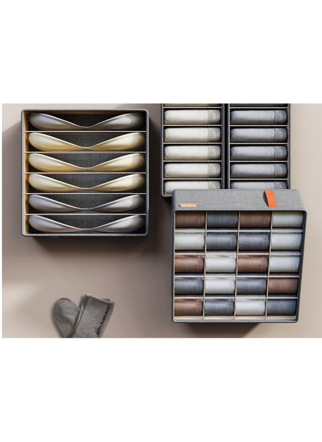 MIXDE Underwear Storage Box,Set Of 3 Foldable Divider Organizers,Closet Storage Boxes For Socks,Bras,Ties  - Image 3