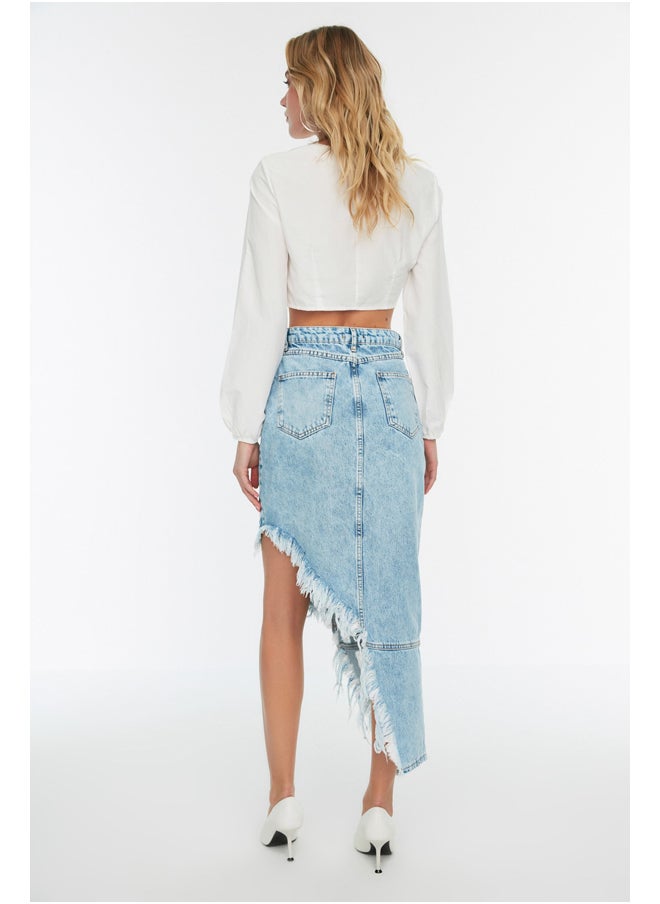 trendyol - Skirt - Blue - Midi - Image 1