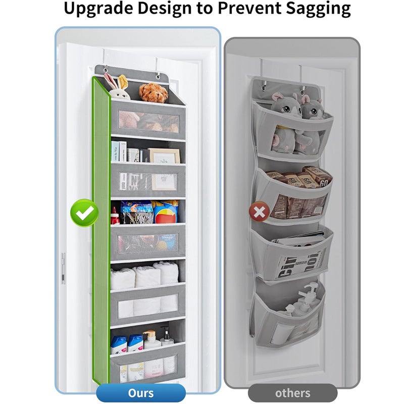 Hanging Hanging Bag Wall-Mounted Fabric Storage Bag Wall-Mounted Storage Bag Wardrobe Clothes Door Rear Storage Hanging Bag - Image 5
