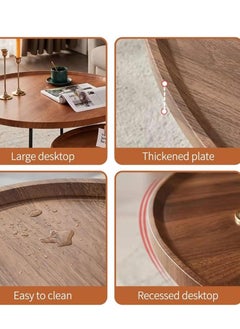 Coffee Table Set of 2, Round Nesting Table for Living Room, Wood Round Coffee Table Industrial End Table Side Tables Living Room Modern Side Table Coffee Table Decor Sturdy Metal Fram - pzsku/ZF41AB27A220BE16B94B1Z/45/_/1725177694/2b010aeb-8bfd-472c-b869-1e8faba10581