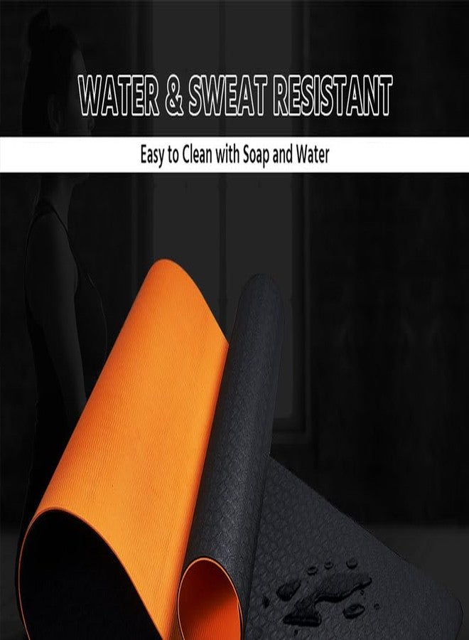 Gmefvr Dual Color EVA Material Yoga Mat for Women & Men |4mm Multi color Anti-Slip Yoga Mat for Gym Workout Exercise Mat for Home Gym|Yoga Exercise - Image 4