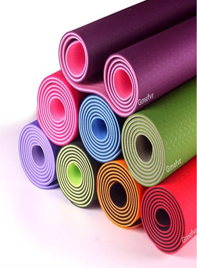 Gmefvr Dual Color EVA Material Yoga Mat for Women & Men |4mm Multi color Anti-Slip Yoga Mat for Gym Workout Exercise Mat for Home Gym|Yoga Exercise - Image 2