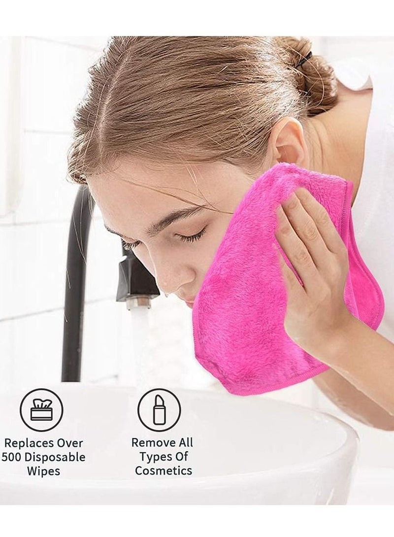 KASTWAVE Makeup Remover Cloths Microfiber Reusable Fast Drying Washcloth, Face Towels for Women (4 Count)  - Image 2