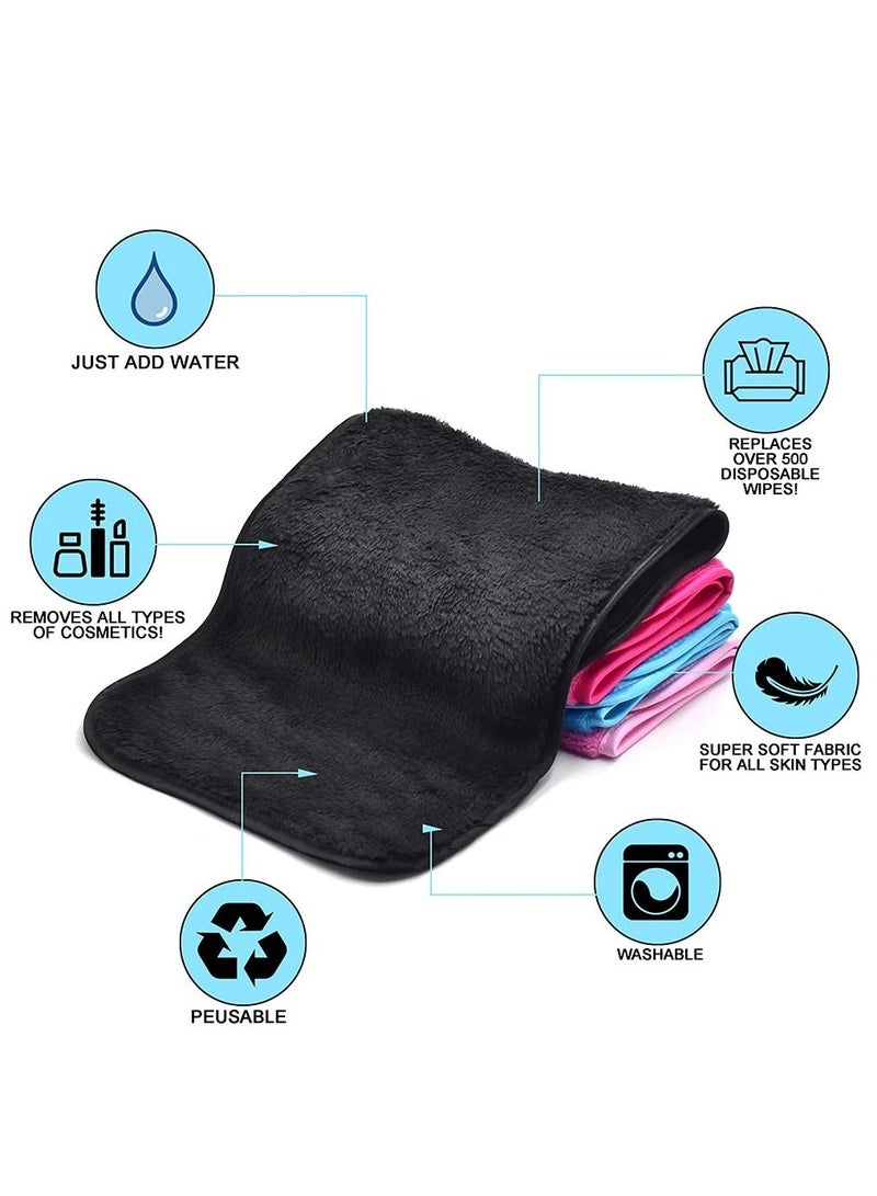 KASTWAVE Makeup Remover Cloths Microfiber Reusable Fast Drying Washcloth, Face Towels for Women (4 Count)  - Image 5