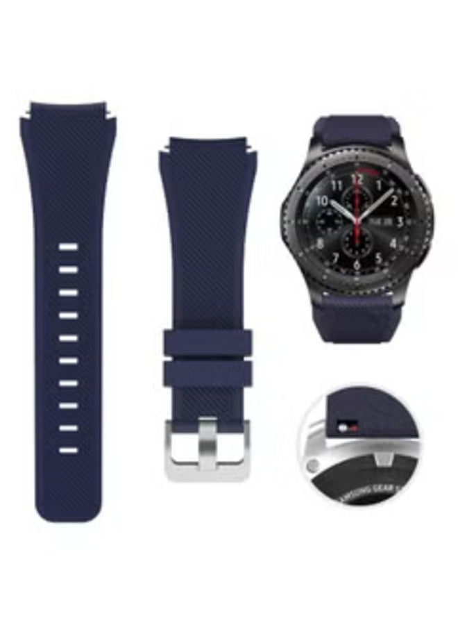 ELTRAZONE Navy Blue Elegant Smartwatch Band – Classic Replacement Strap for Samsung Gear S3 Frontier/Classic - Image 2