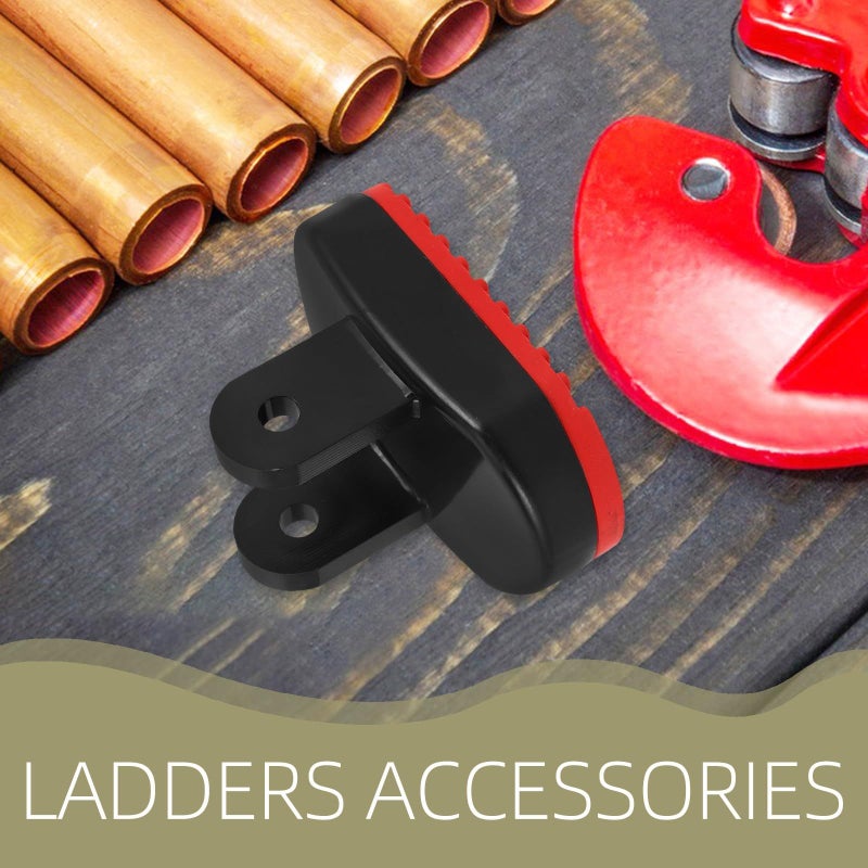 Extension Ladder Feet Pads Replacement with Anti Skid PVC Covers Noise Dampening Red Black Stair Mats for Extension - Image 4