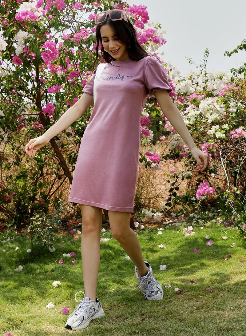 PINACOLADA Mauve Graphic Tee Dress