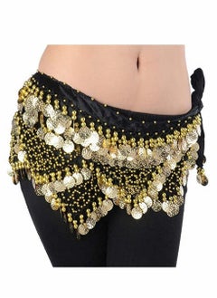Generic Sweet Belly dance Hip Scarf, Wrap Performance Bling Sequins Coins, for Bellydance, Zumba or Yoga Class, Excellent for Bellydance Practice (with 3 pair Finger Cymbals)  - Image 4